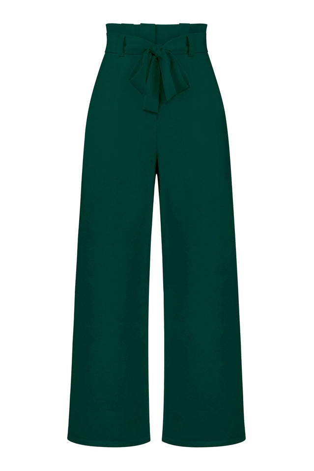 All-Matching Belted Wide-Leg Trouser Outfit