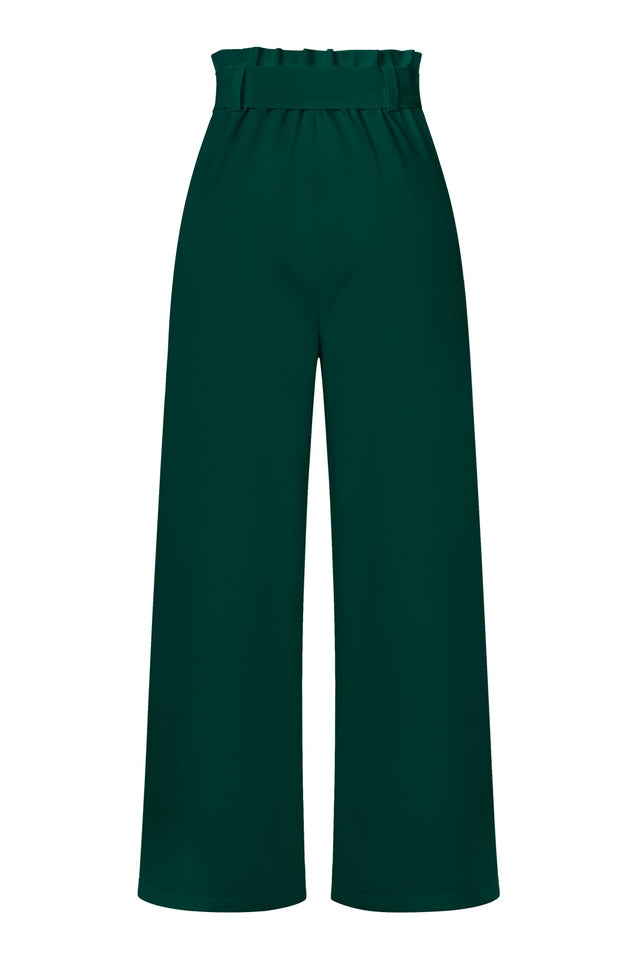 All-Matching Belted Wide-Leg Trouser Outfit