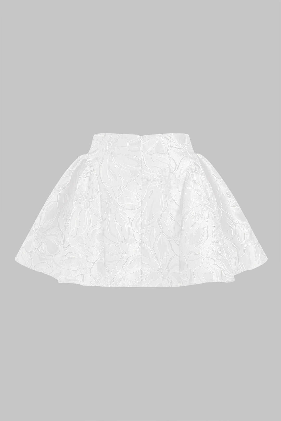 Jacquard Metallic Puff Zipper Skirt