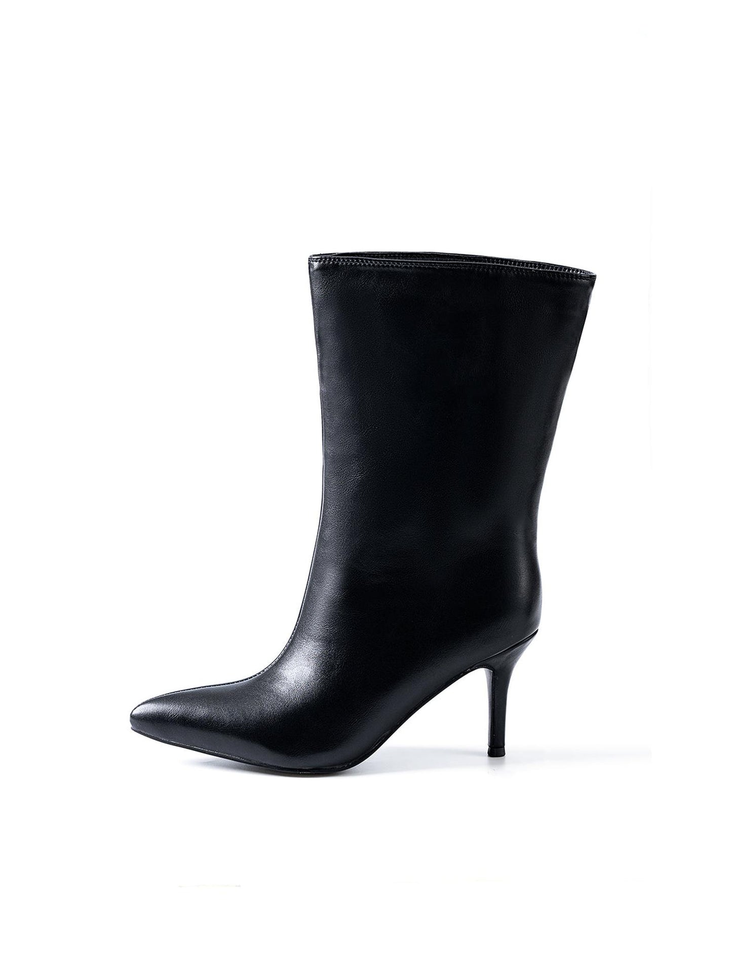 Faux Leather Pointed Toe Ankle Boots for Chic Style