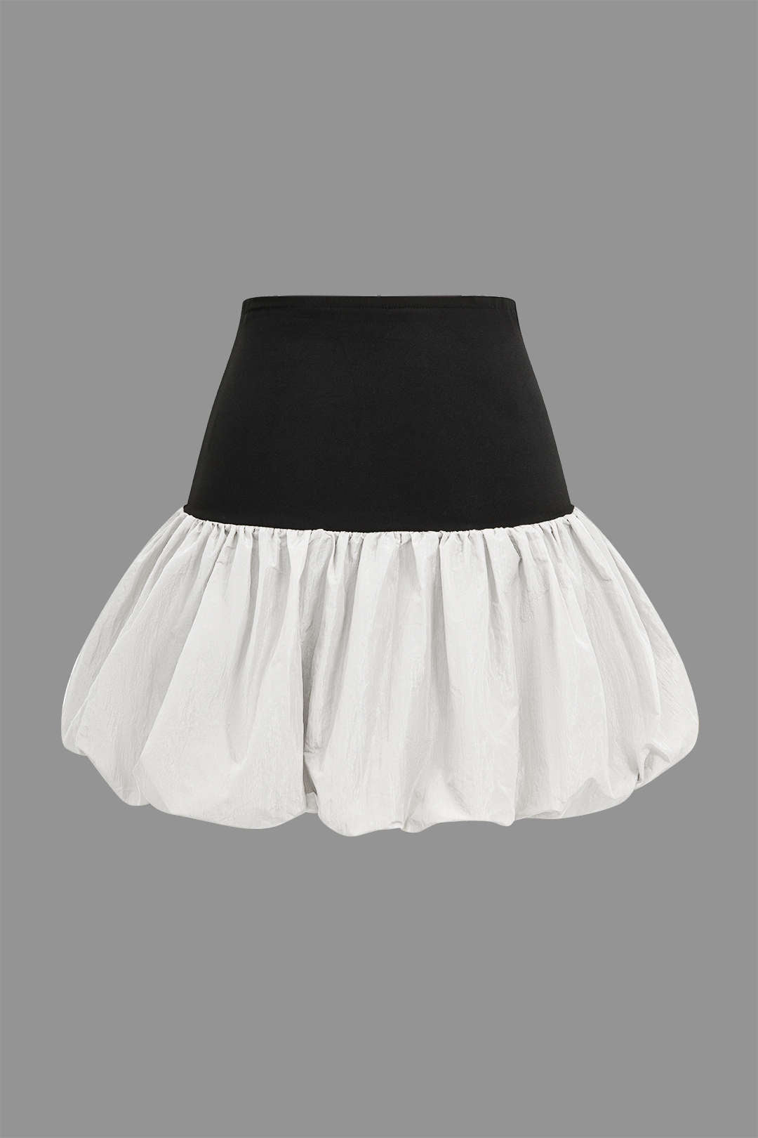 Patchwork Puff Mini Skirt in Jersey Fabric