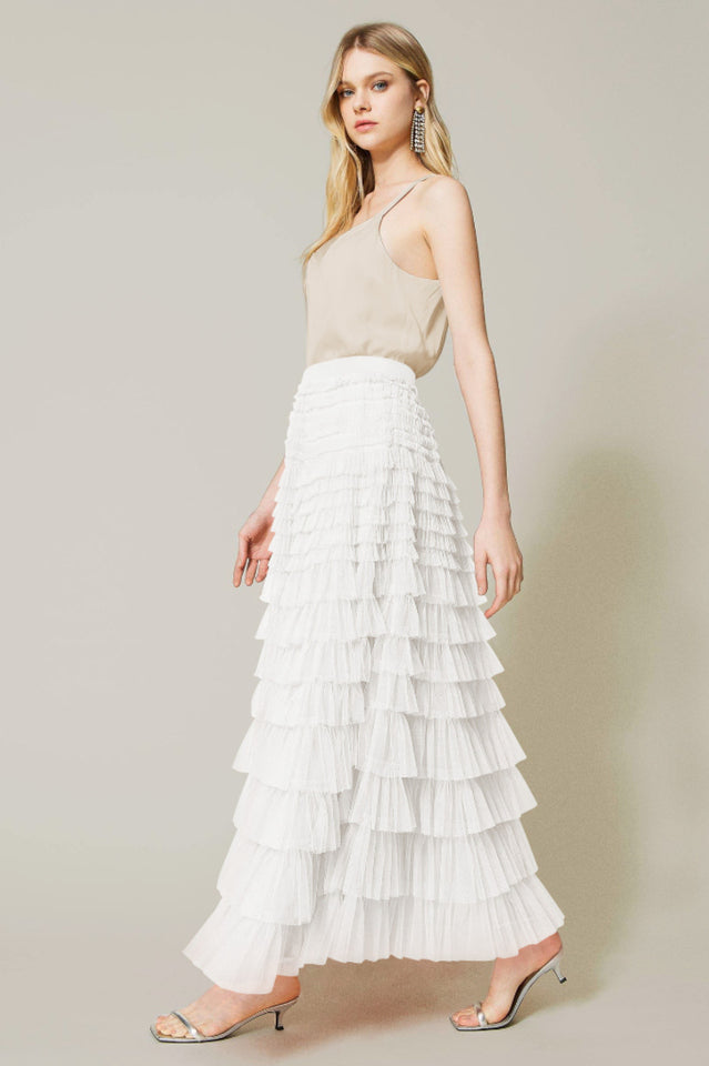 Serah Tulle Skirt with Multi Ruffle Layers