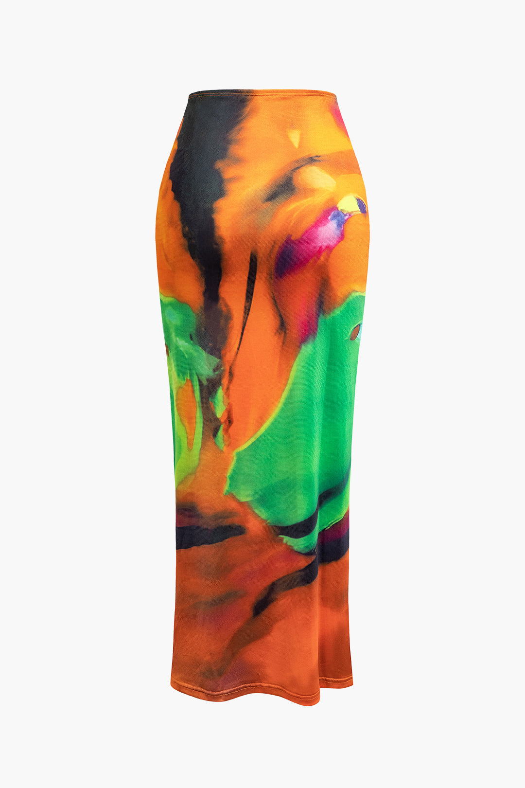 Tie Dye Maxi Skirt in High Stretch Fabric