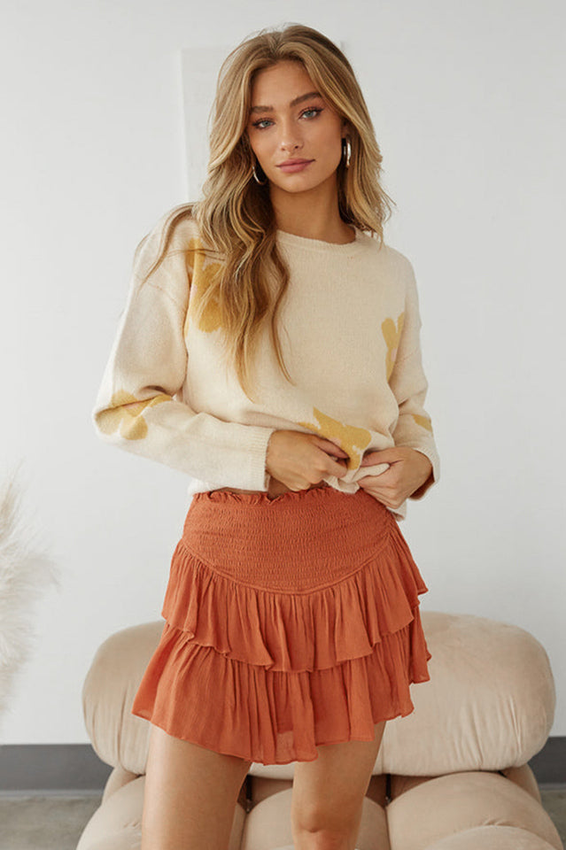 Sunshine Daydream Skirt with Ruffled Tiers