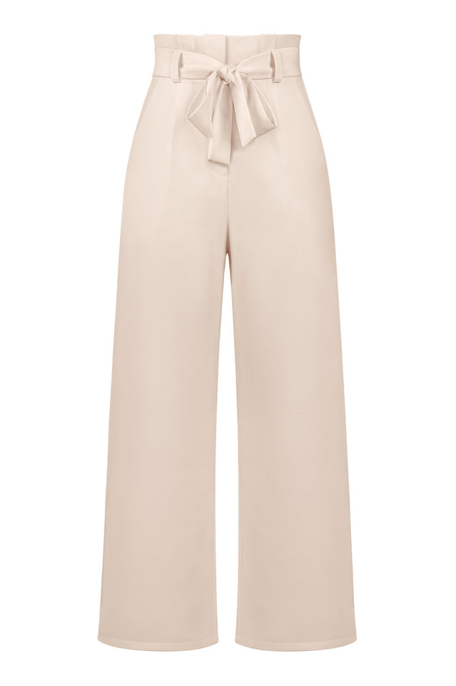 All-Matching Belted Wide-Leg Trouser Outfit