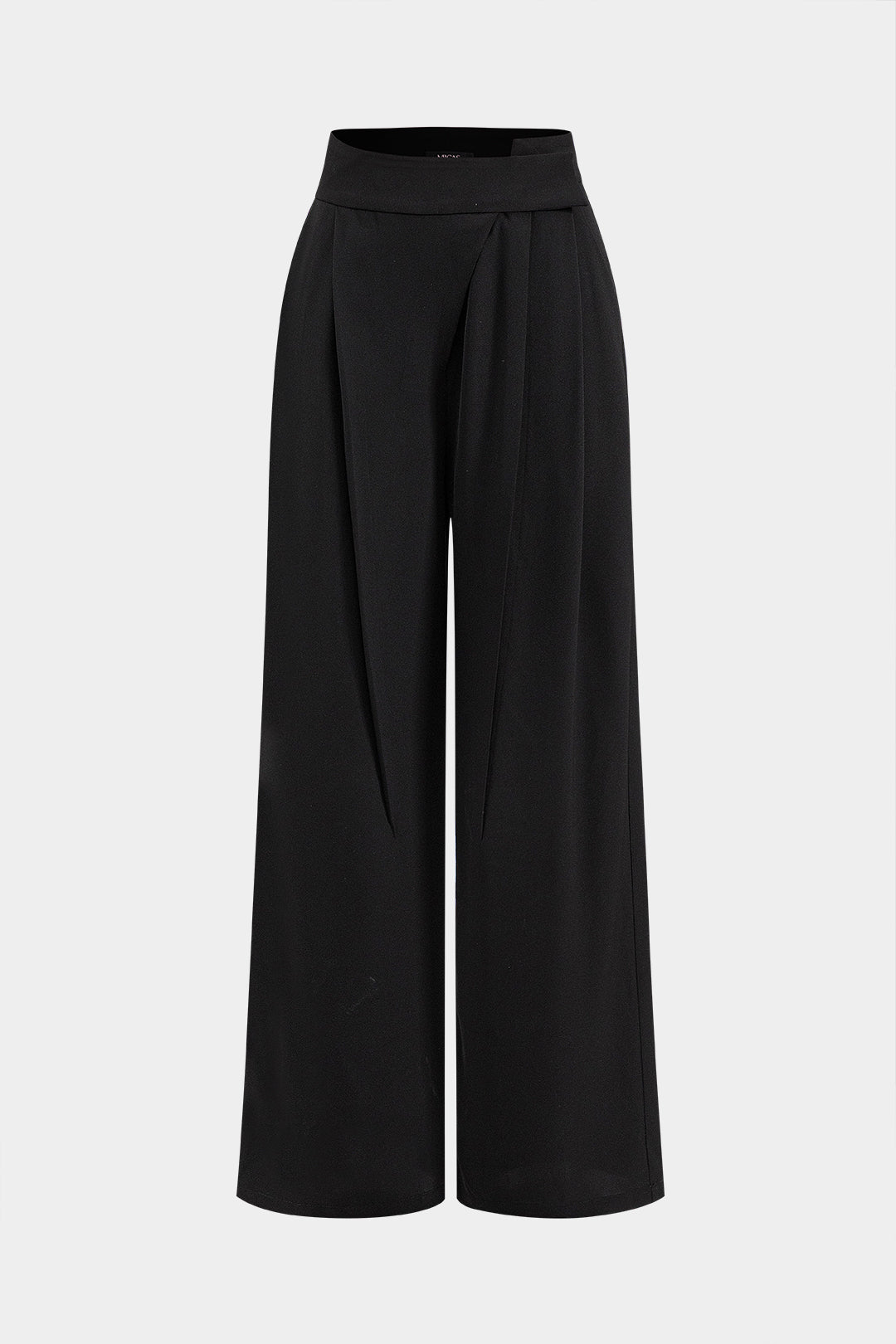 Twill Asymmetrical Trouser in Loose Fit