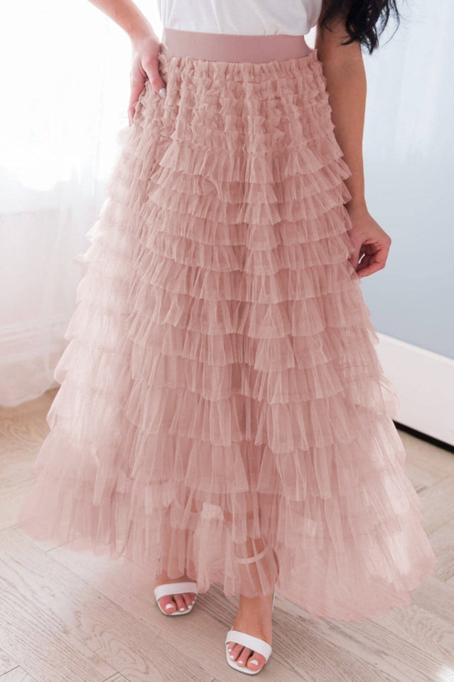 Serah Tulle Skirt with Multi Ruffle Layers