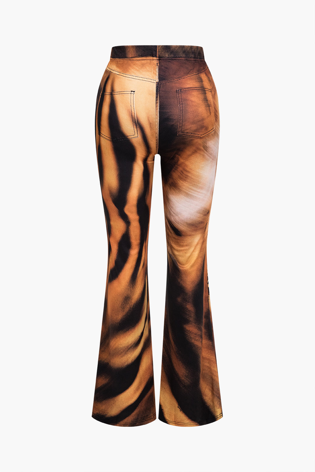 Tiger Print High Waist Trousers for Effortless Style