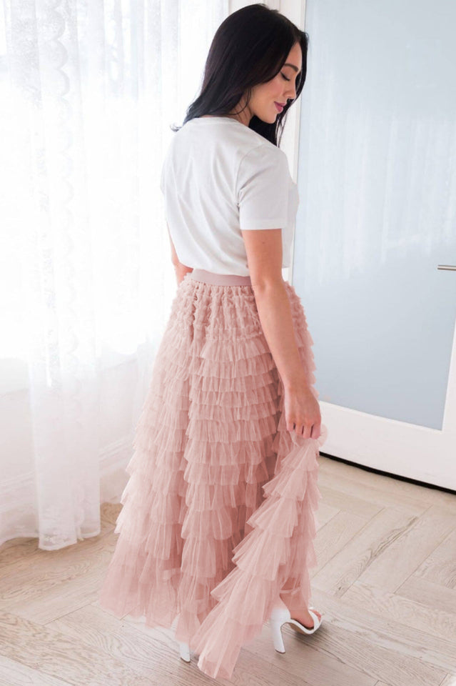 Serah Tulle Skirt with Multi Ruffle Layers