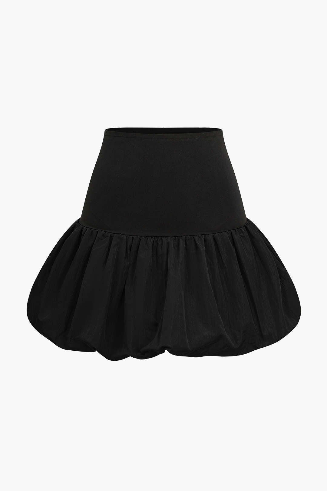 Patchwork Puff Mini Skirt in Jersey Fabric