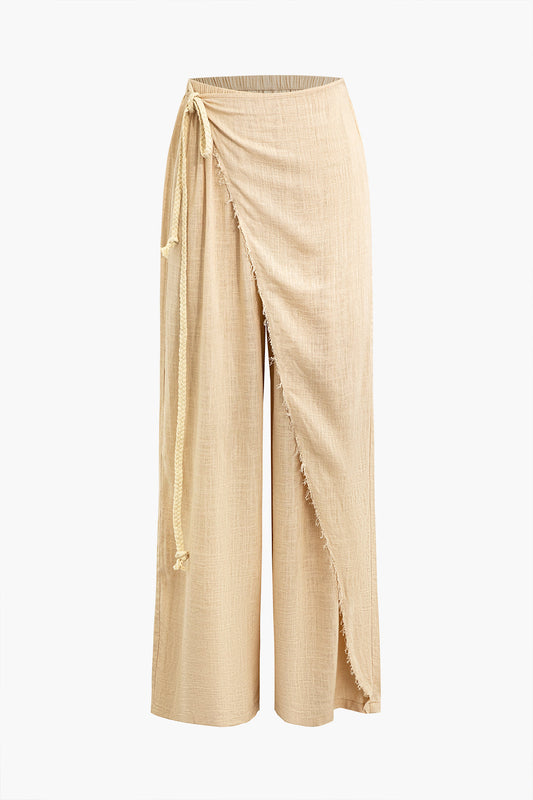 Wrap Tie Linen Pants for Effortless Summer Style