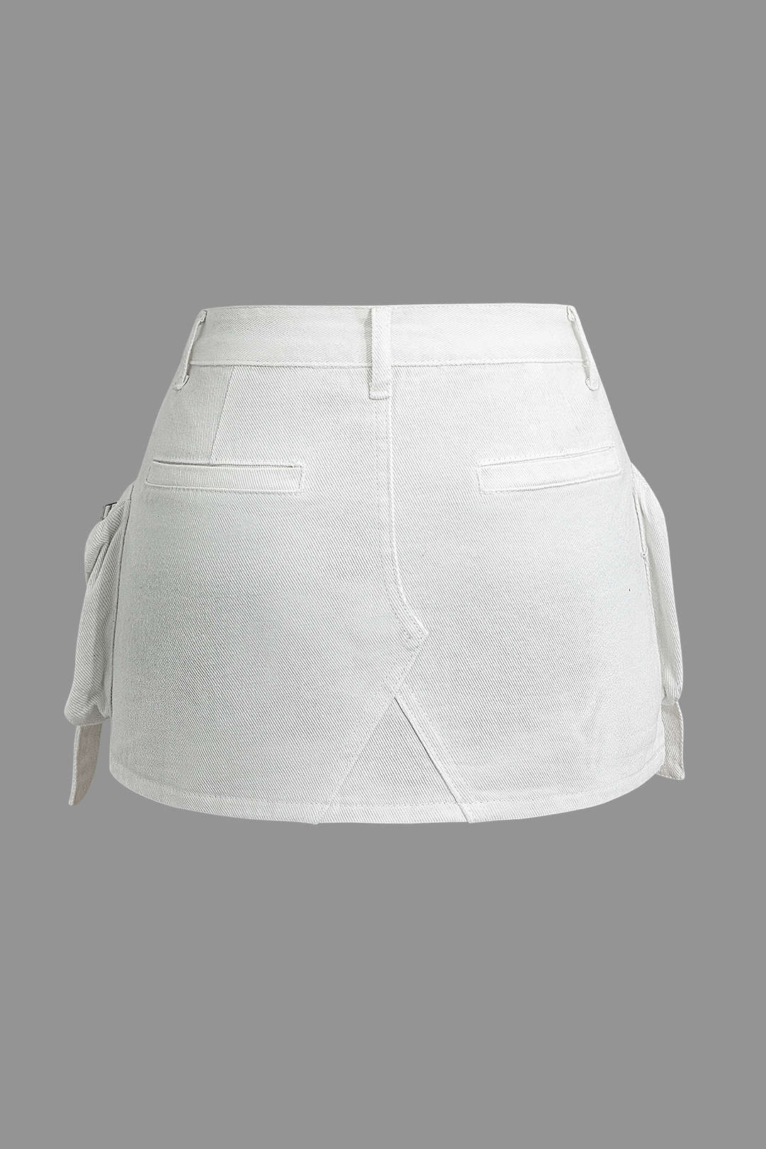 Faded Pocket Denim Mini Skirt for Casual Style