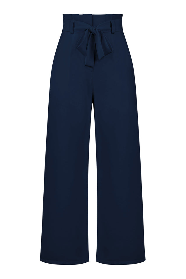 All-Matching Belted Wide-Leg Trouser Outfit