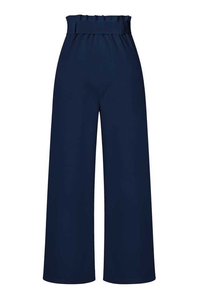 All-Matching Belted Wide-Leg Trouser Outfit