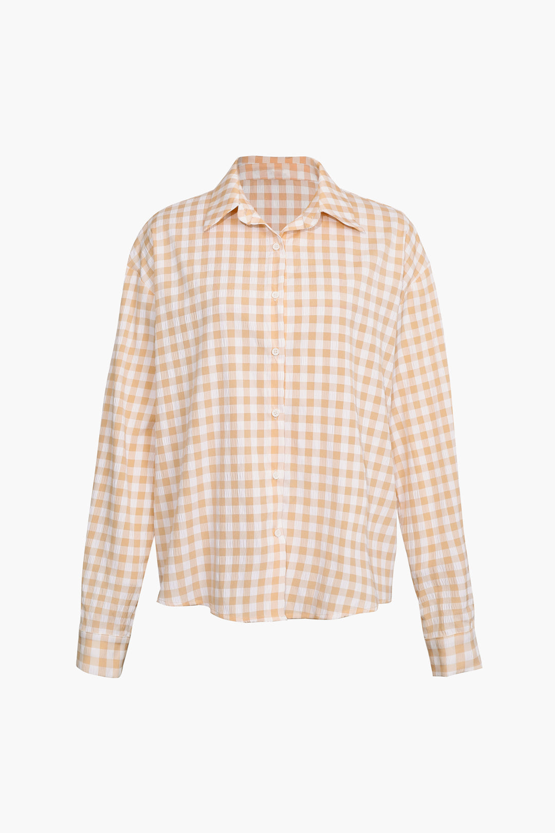 Checked Print Button Down Shirt for Casual Wear