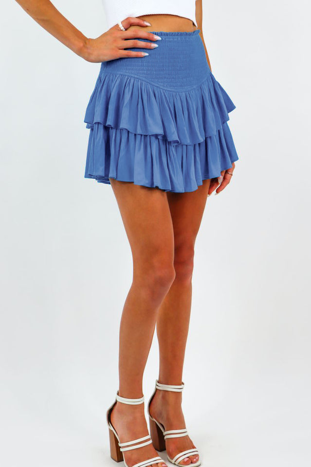 Sunshine Daydream Skirt with Ruffled Tiers