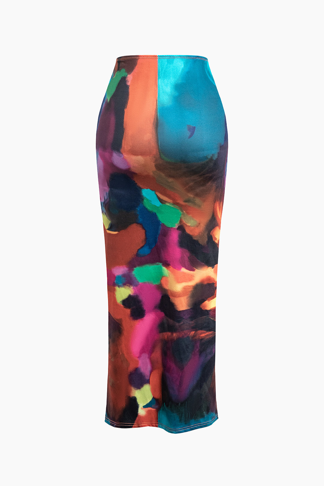 Tie Dye Maxi Skirt in High Stretch Fabric