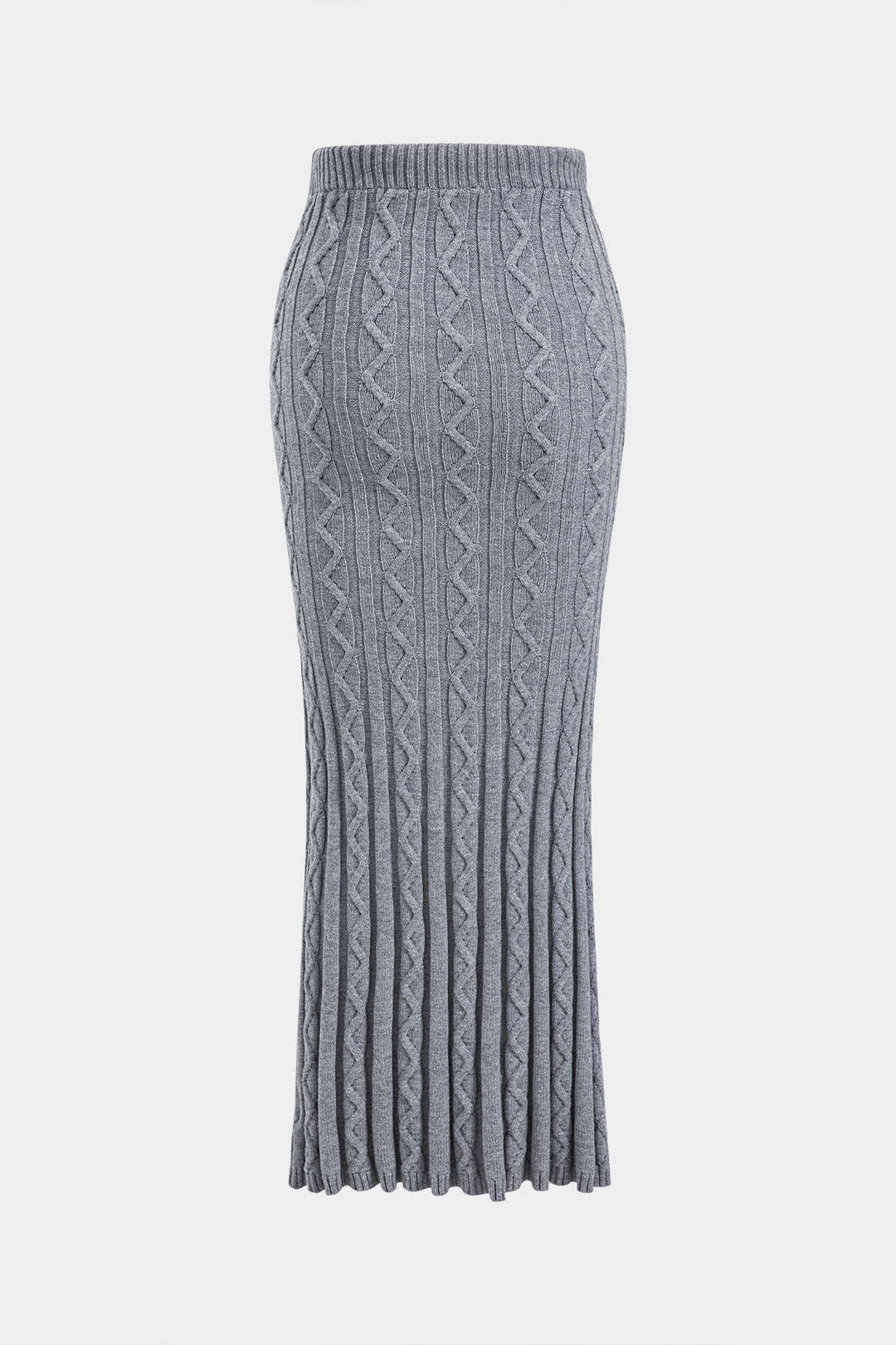 Knit Drawstring Tie-Up Skirt with High Stretch Fit