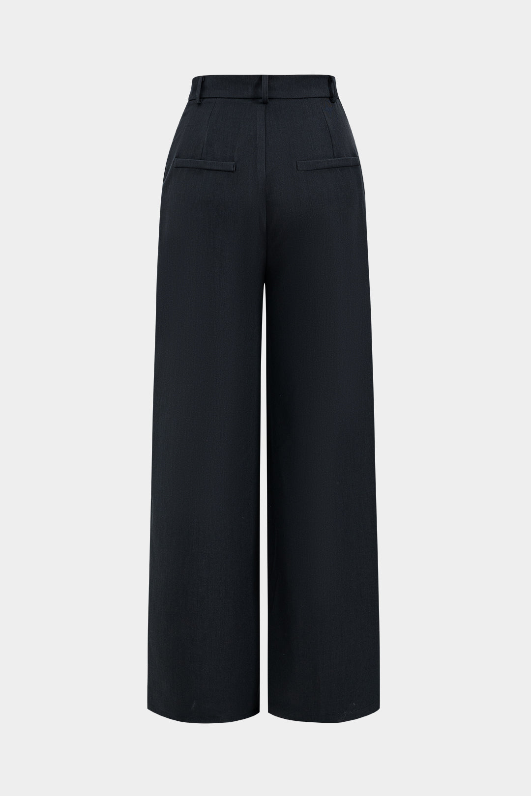 Asymmetrical Wide Leg Trousers in Plain Fabric