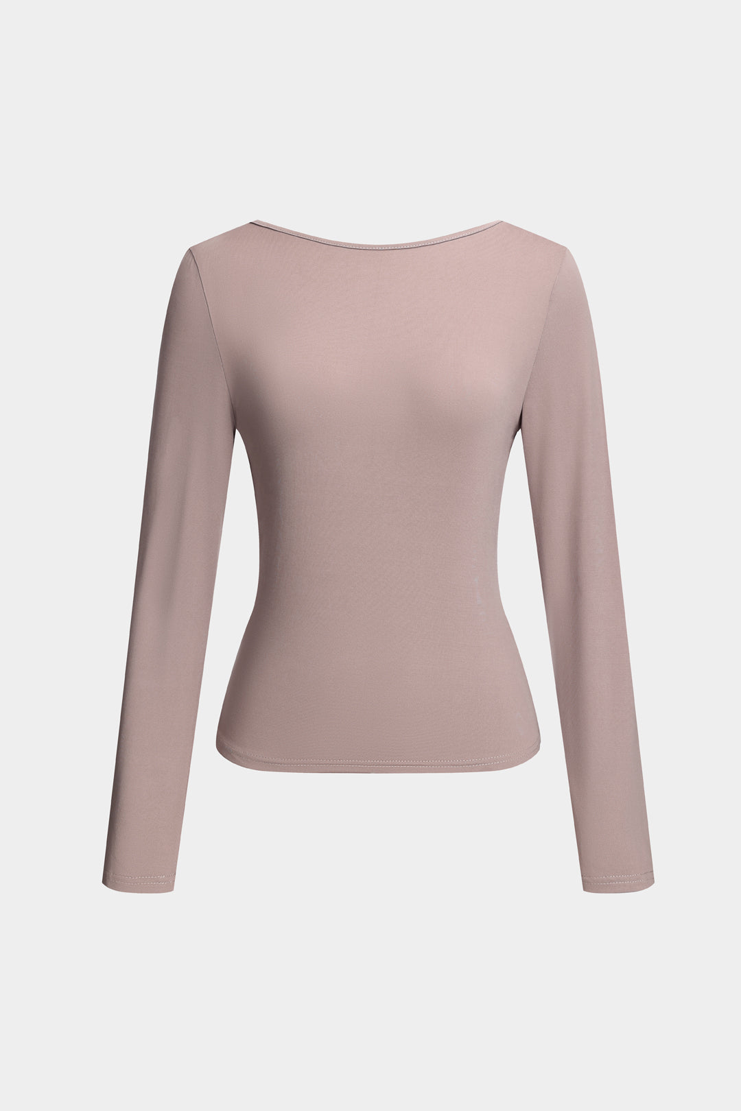 Backless Long-Sleeve Fitted Top