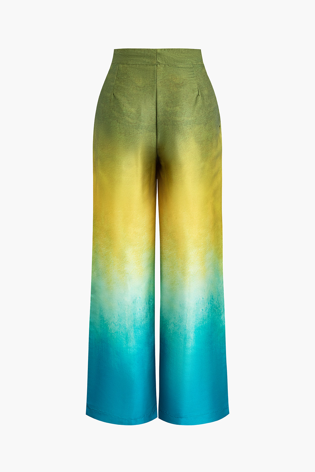 Ombre Wide Leg Pants in Satin Fabric