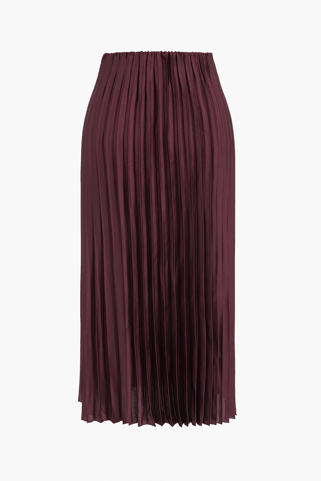 Fitted Pleated Satin Skirt for Casual Wear