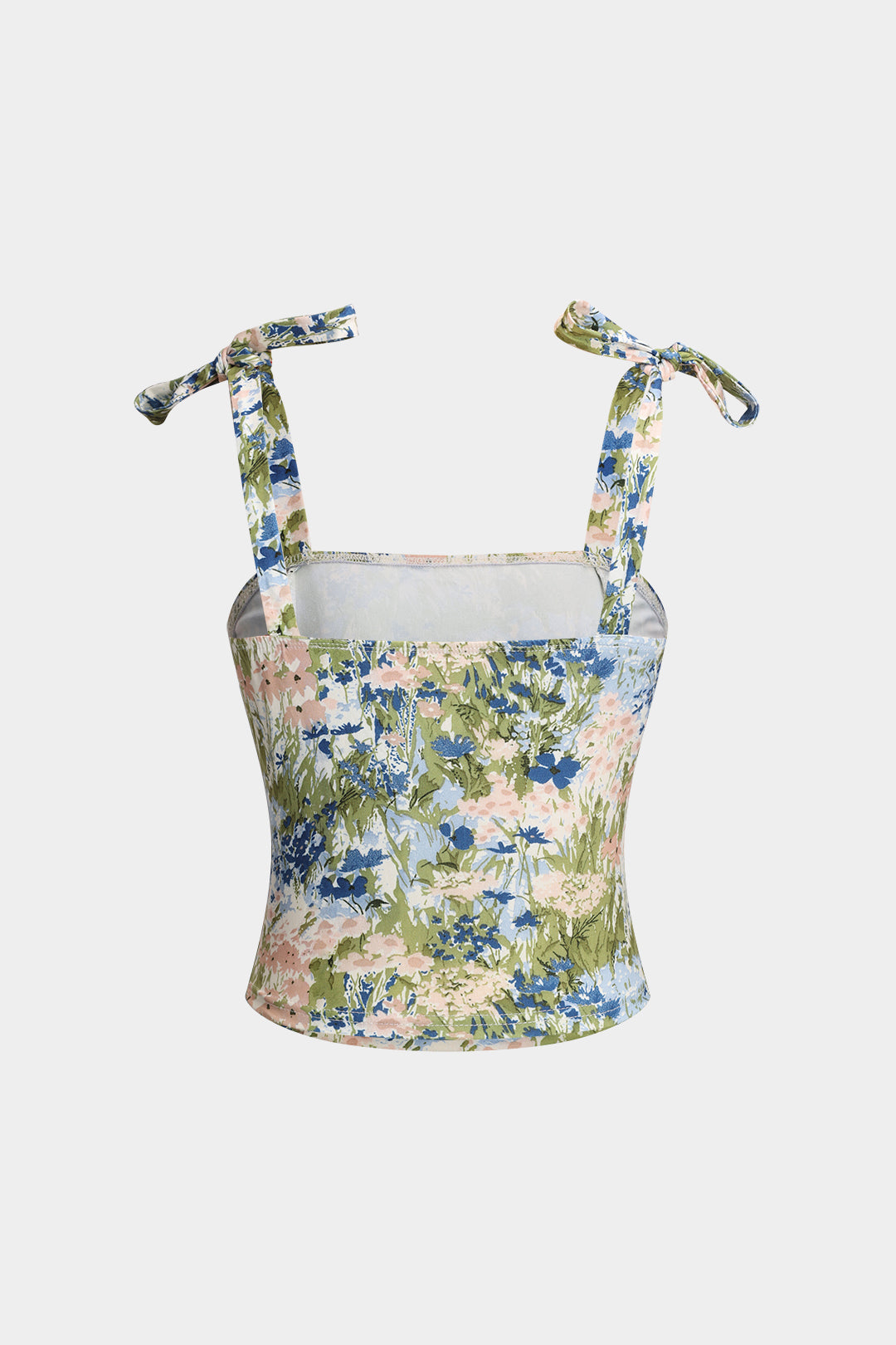 Floral Print Tie Up Cami Top for Casual Style