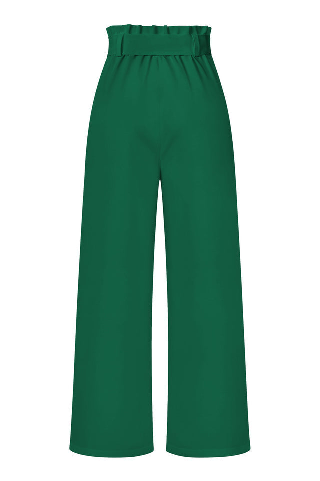 All-Matching Belted Wide-Leg Trouser Outfit