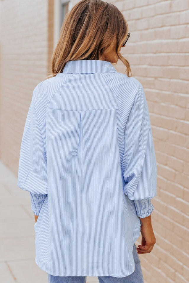 The Rhodes Blouse - Oversized Lantern Sleeve Top