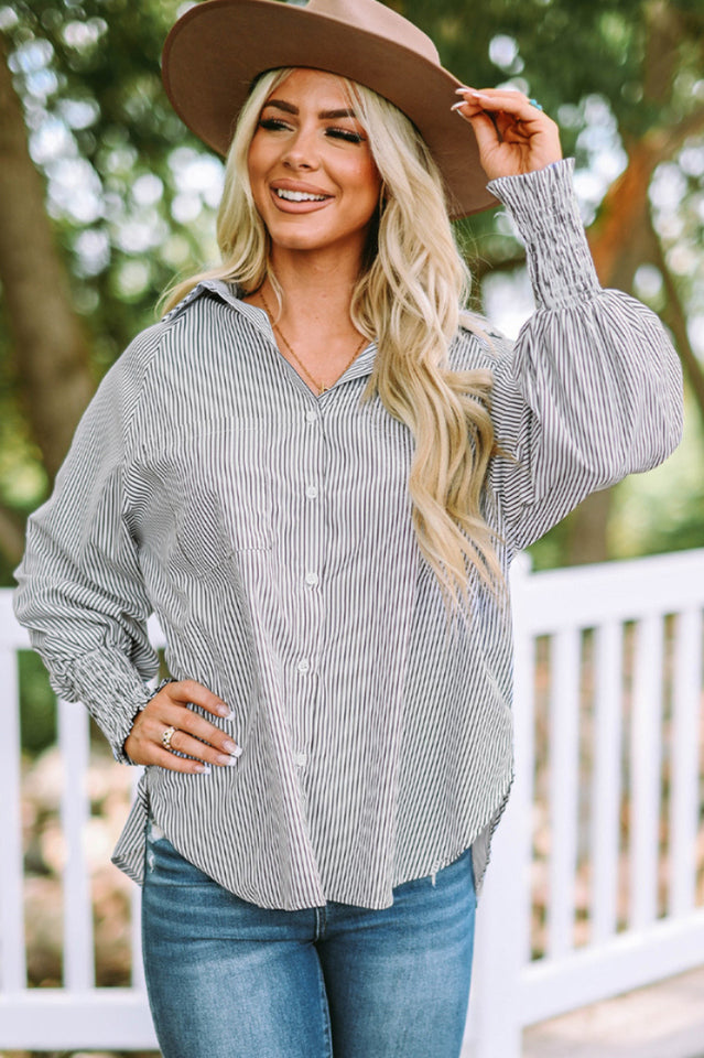 The Rhodes Blouse - Oversized Lantern Sleeve Top