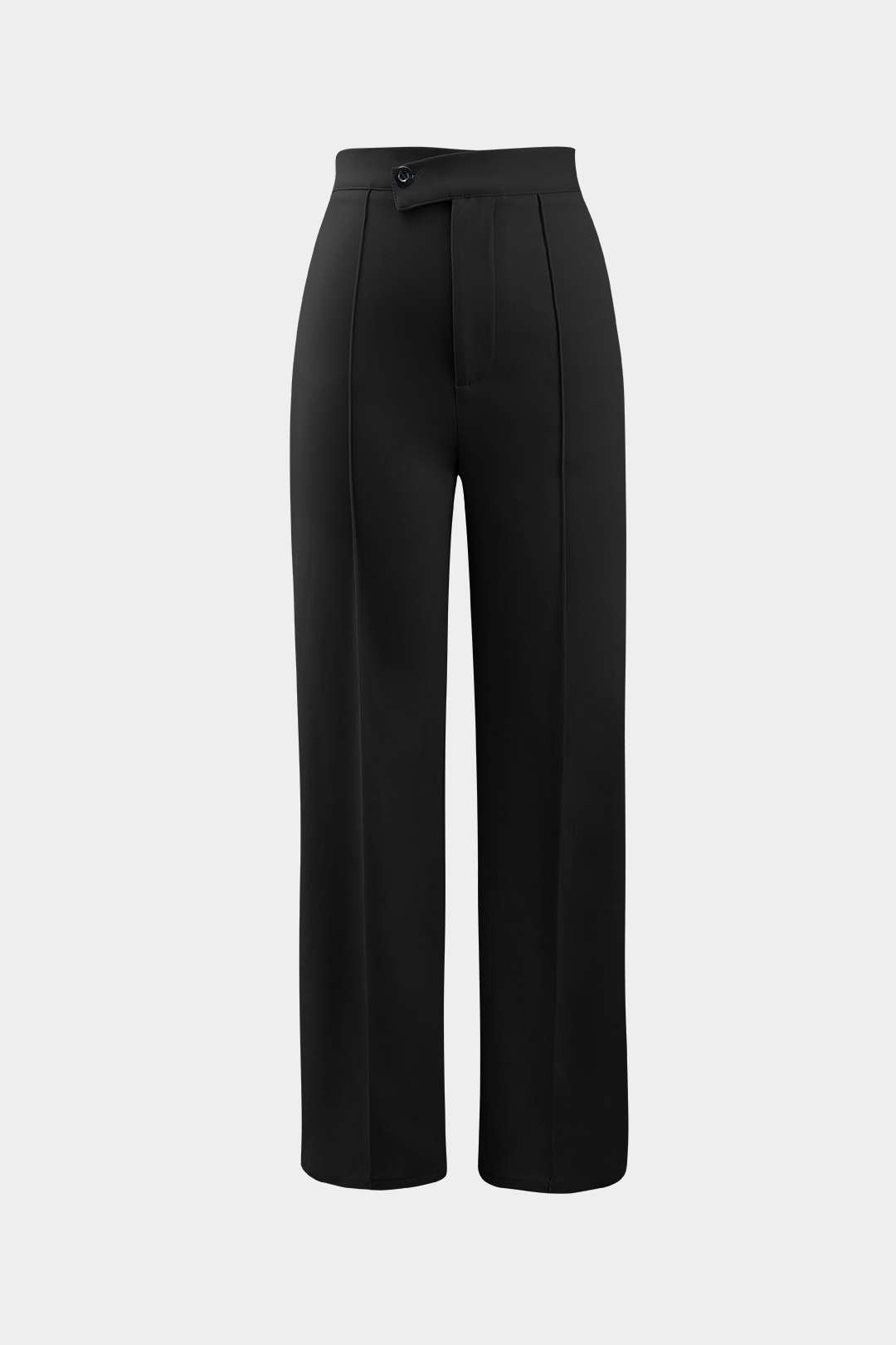 High Waisted Pressed-Crease Straight Leg Pants