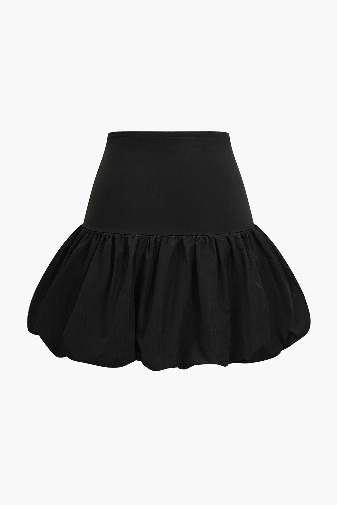 Patchwork Puff Mini Skirt in Jersey Fabric