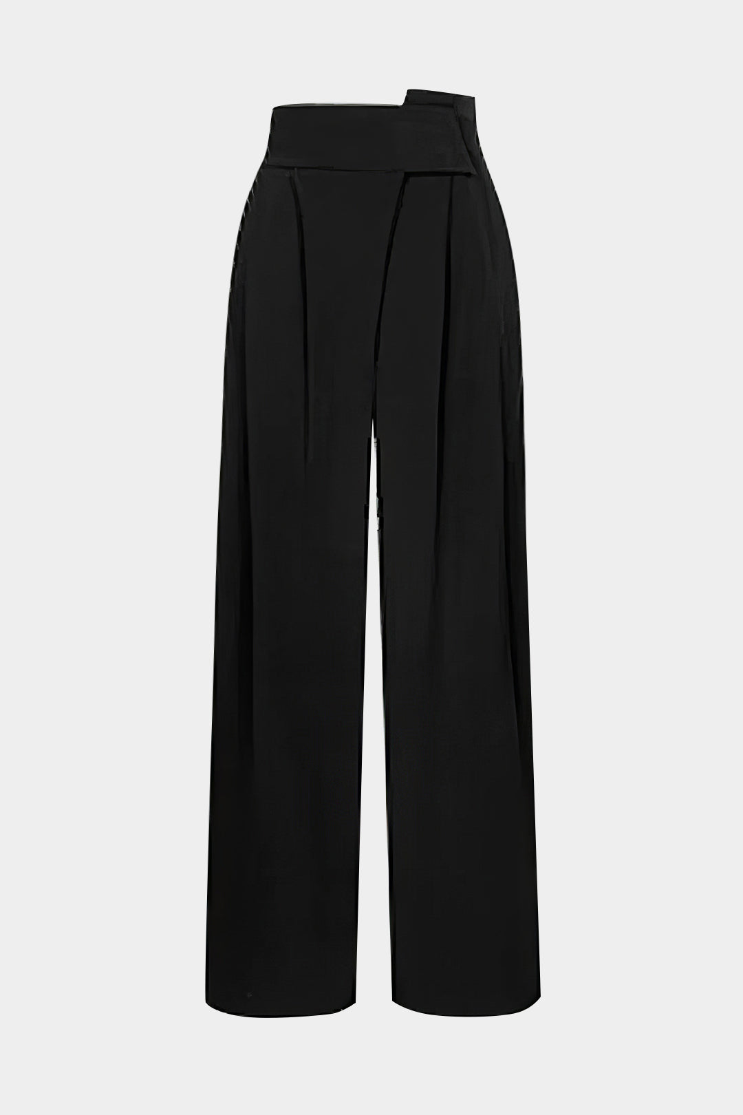 Twill Asymmetrical Trouser in Loose Fit