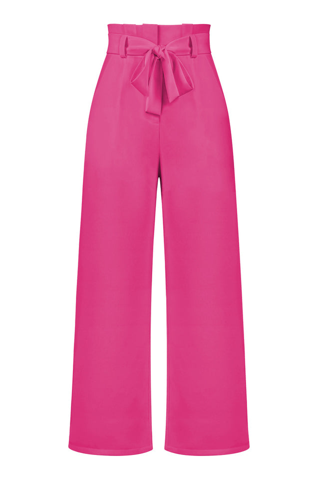 All-Matching Belted Wide-Leg Trouser Outfit