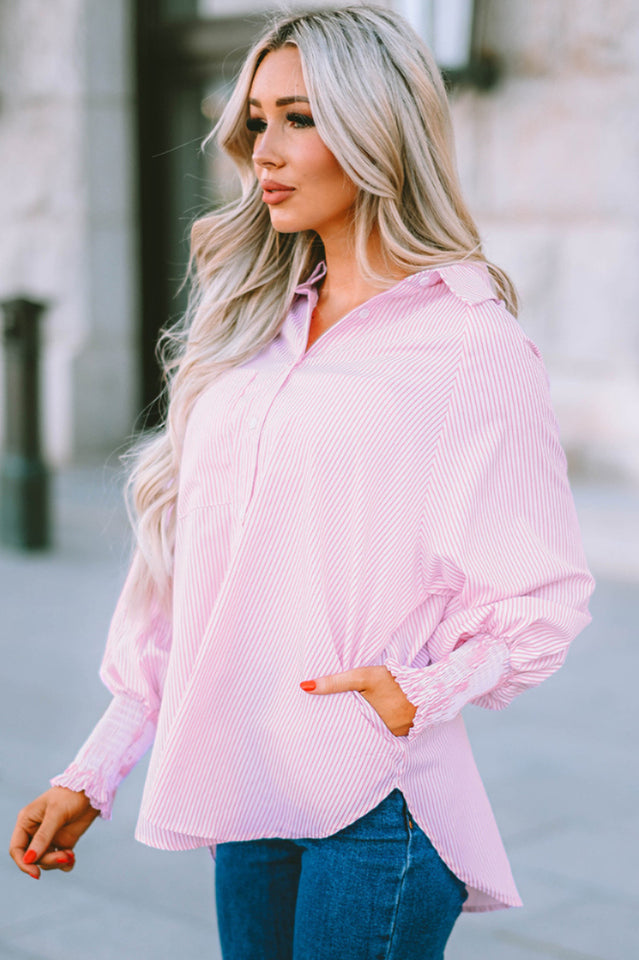 The Rhodes Blouse - Oversized Lantern Sleeve Top