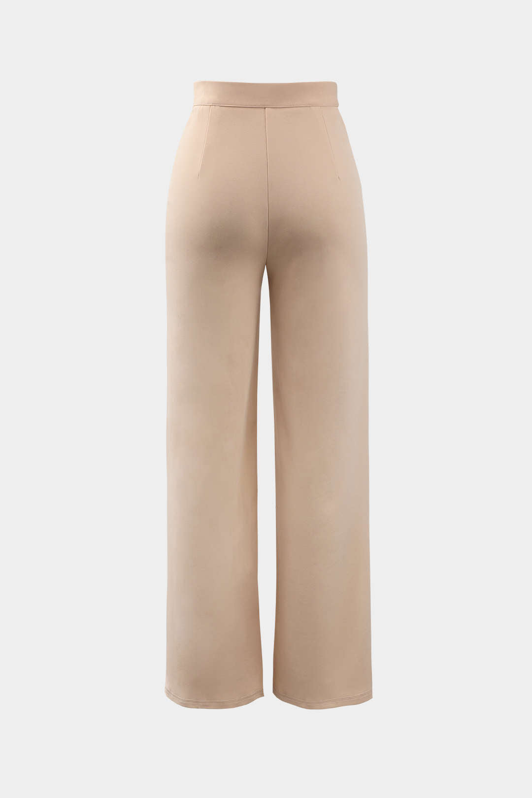 High Waisted Pressed-Crease Straight Leg Pants