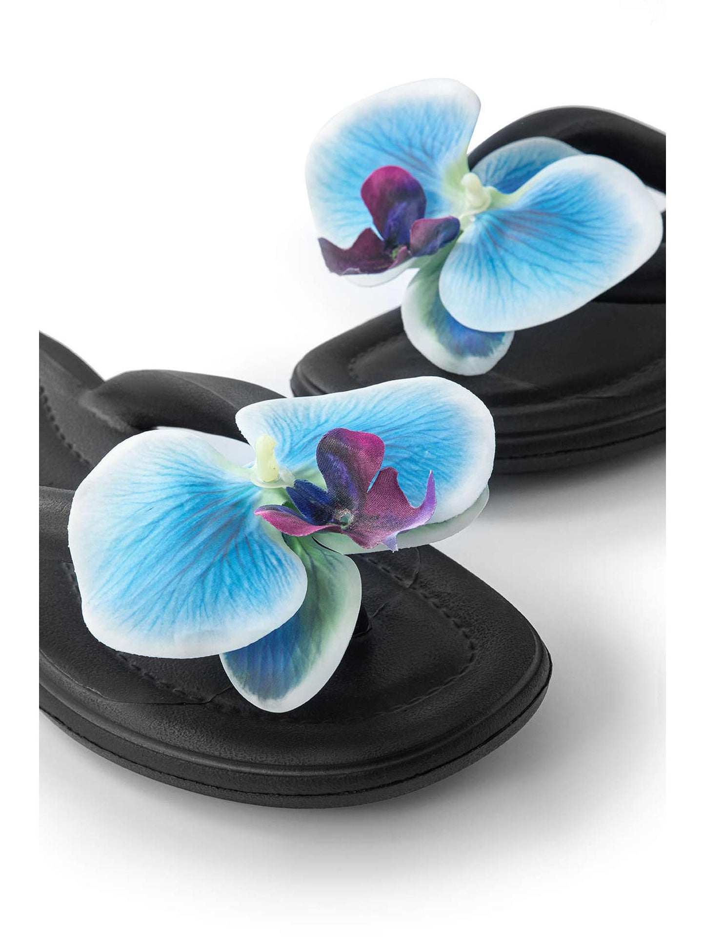 Orchid Decoration Flip Flop Slippers for Summer Comfort