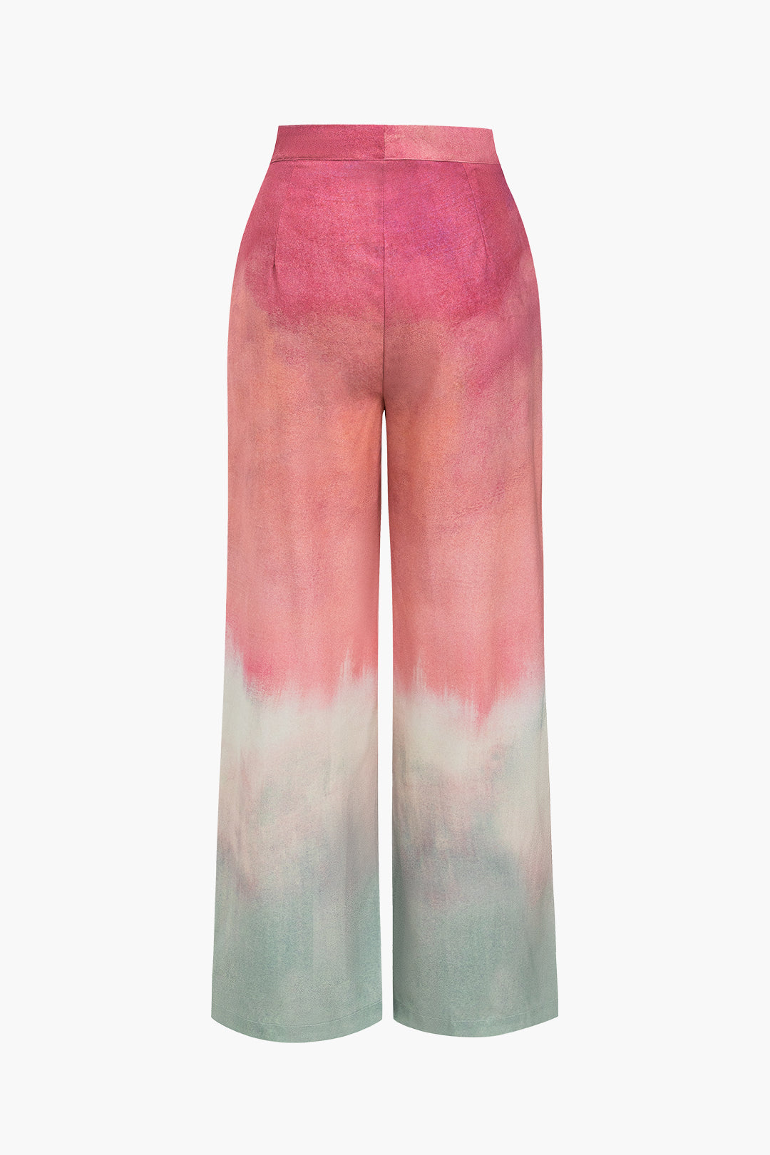 Ombre Wide Leg Pants in Satin Fabric