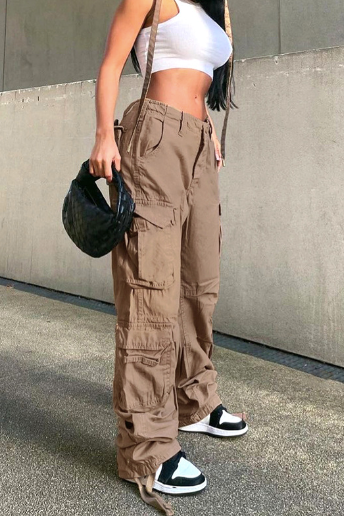 Cargo Wide Legs Retro Pants for Effortless Style