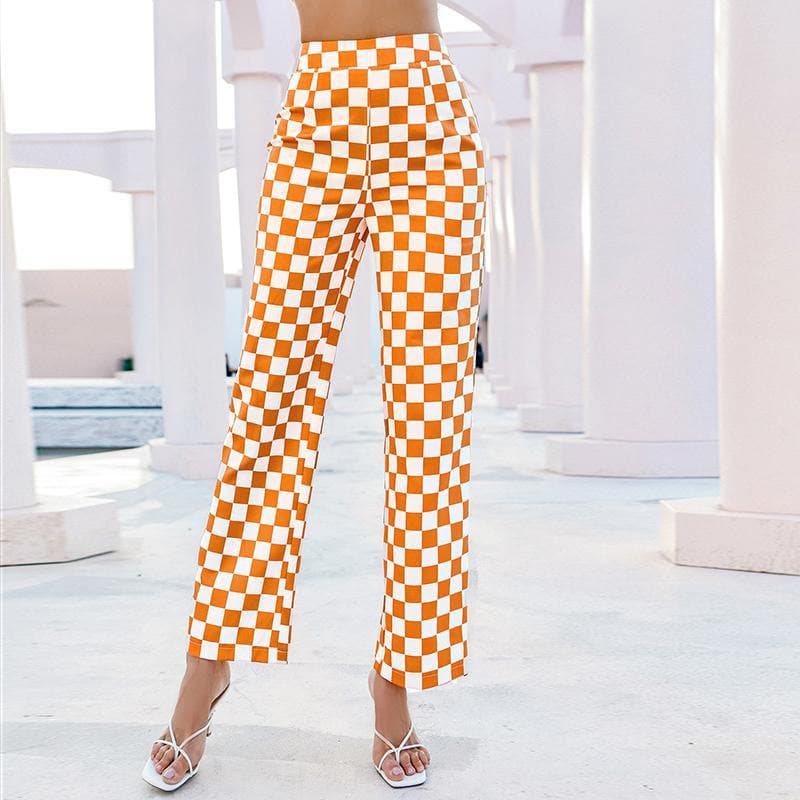 Print Summer Casual Pants with Tapered Leg Design