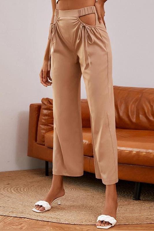 Plaid High-Waist Wide Leg Pants