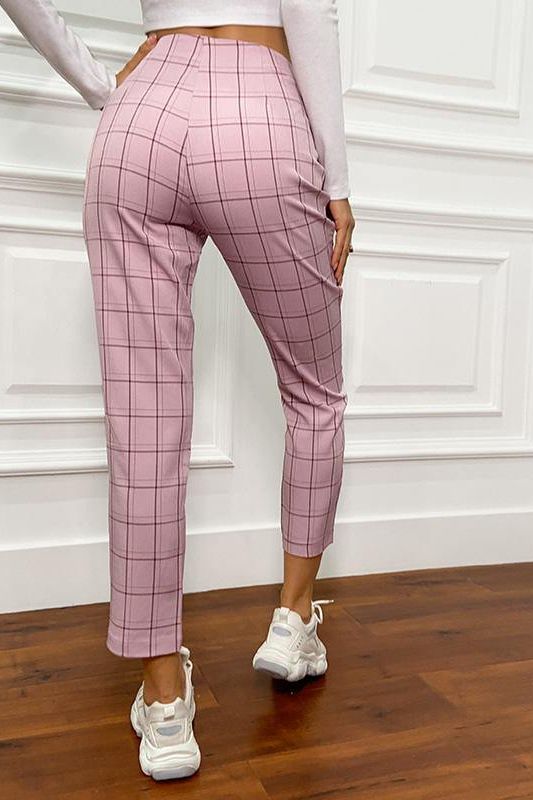 Dew Waist Casual Pants with Adjustable Waistband