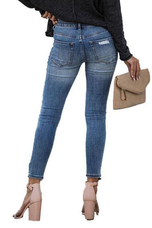 High Waist Stretch Jeans in Soft Cotton Fabric