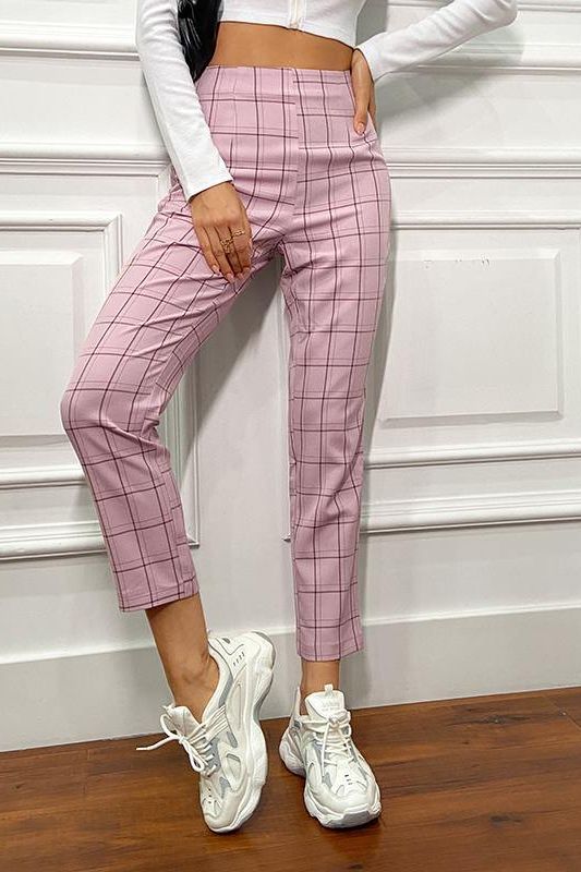 Dew Waist Casual Pants with Adjustable Waistband