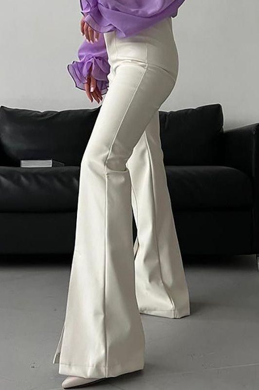 PU Leather Slim Fit Trousers for Stylish Comfort