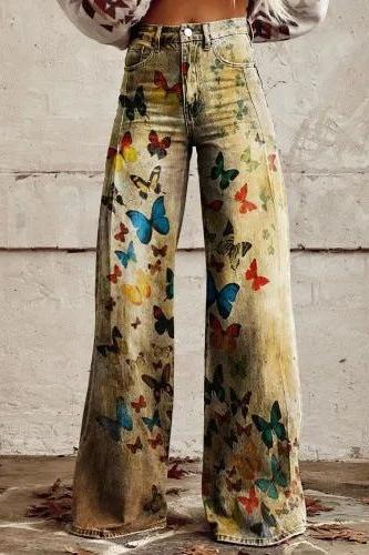 Casual Floral Wide Leg Pants for Effortless Style