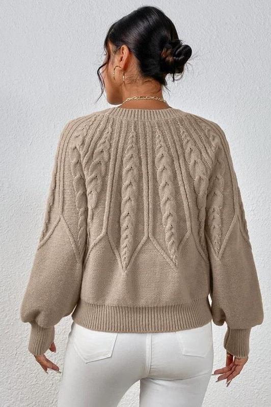 Twist Design Pullover Knitted Sweater for Stylish Comfort