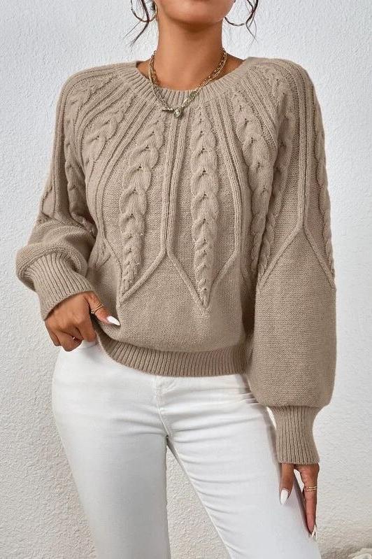 Twist Design Pullover Knitted Sweater for Stylish Comfort