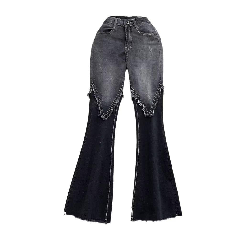 High-Elasticity Boot-Cut Denim Jeans for Comfort