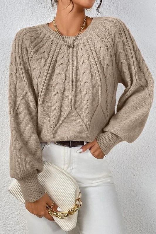 Twist Design Pullover Knitted Sweater for Stylish Comfort